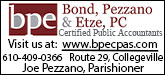 Bond, Pezzano & Etze, P.C. Sponsorship Banner