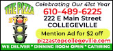 The Pizza Stop Sponsorship Banner