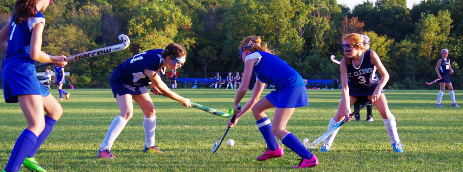 CYO field hockey team in action CYO field hockey team in action